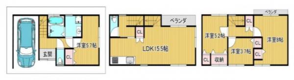 中古戸建 板橋区東坂下１丁目 都営三田線志村坂上駅 4,980万円