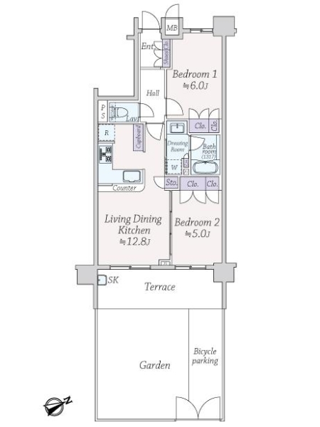 中古マンション 東京都武蔵野市八幡町１丁目 JR中央・総武線三鷹駅 5,480万円