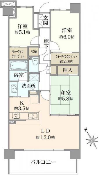 中古マンション 東京都足立区千住橋戸町 京成本線千住大橋駅 7,480万円