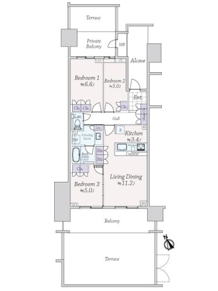 中古マンション 東京都中野区江古田３丁目 都営大江戸線新江古田駅 8,950万円