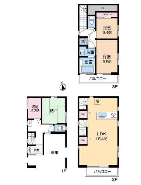 中古戸建 新宿区大久保２丁目 JR山手線新大久保駅 1億780万円