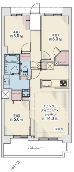 中古マンション 立川市富士見町６丁目 JR青梅線西立川駅 2,980万円