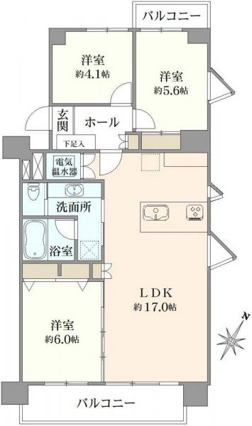 中古マンション 千葉県市川市幸１丁目 東西線妙典駅 3,288万円