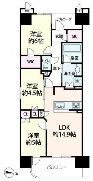 中古マンション 大阪市福島区鷺洲５丁目 阪神本線野田駅 6,390万円
