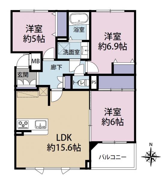 中古マンション 杉並区上井草２丁目 西武新宿線上井草駅 7,390万円