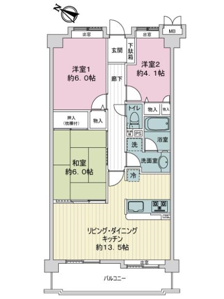 中古マンション 東京都大田区下丸子２丁目 東急多摩川線武蔵新田駅 5,300万円
