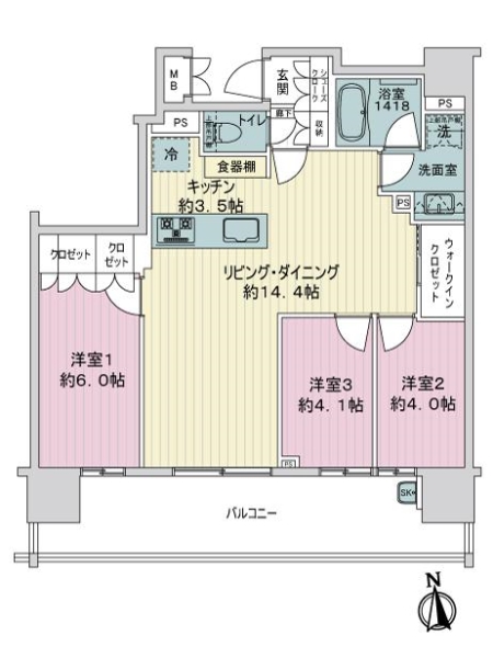 中古マンション 東京都江戸川区中葛西１丁目 東西線葛西駅 7,480万円