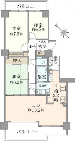 中古マンション 東京都武蔵野市八幡町３丁目 JR中央本線三鷹駅 5,380万円