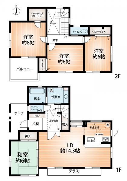 中古戸建 神戸市北区京地３丁目 神戸電鉄三田線田尾寺駅 2,399万円