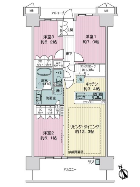 中古マンション 東京都足立区小台１丁目 日暮里・舎人ライナー足立小台駅 5,780万円