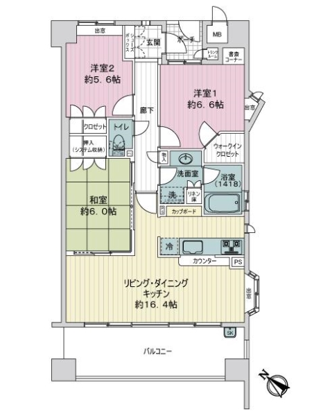 中古マンション 大阪府吹田市山田東１丁目 JR東海道本線（米原〜神戸）岸辺駅 3,280万円