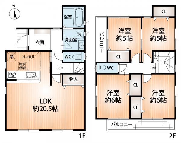 新築戸建 神戸市北区小倉台４丁目 神戸電鉄有馬線谷上駅 3,030万円