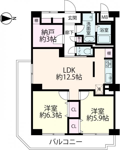 中古マンション 大阪市北区大淀中４丁目 JR大阪環状線福島駅 3,300万円