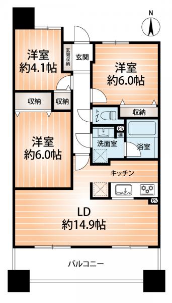 中古マンション 神戸市須磨区大池町５丁目 JR山陽本線鷹取駅 3,890万円