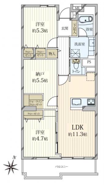 中古マンション 千葉県市川市幸１丁目 東西線妙典駅 2,680万円