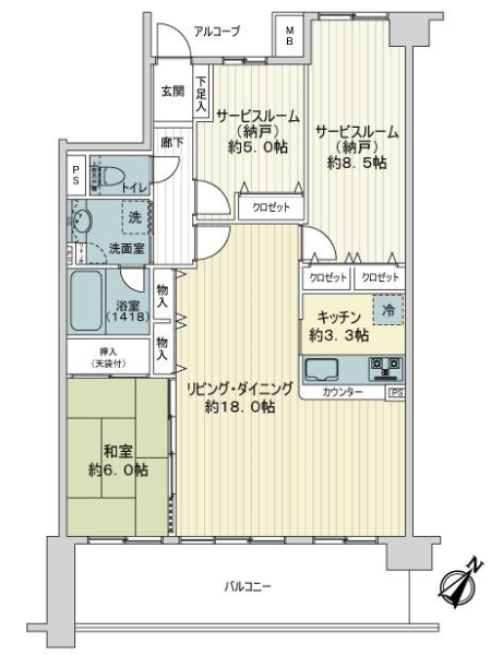 中古マンション 埼玉県川口市大字安行領根岸 JR京浜東北線川口駅 2,480万円