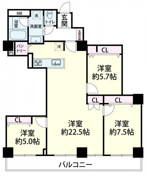 中古マンション 大阪市福島区玉川１丁目 京阪中之島線中之島駅 7,980万円