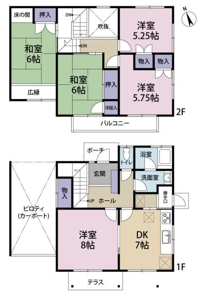 中古戸建 八王子市北野台１丁目 京王線北野駅 2,580万円