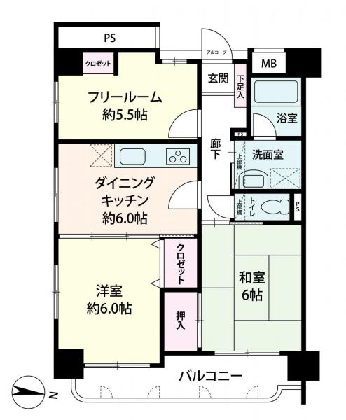 中古マンション 大阪市西淀川区野里１丁目20-26 JR東海道本線（米原〜神戸）塚本駅 2,100万円