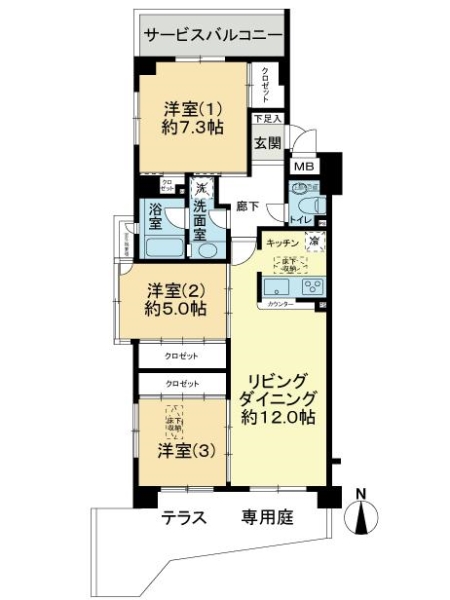 中古マンション 東京都府中市是政５丁目 西武多摩川線是政駅 2,700万円