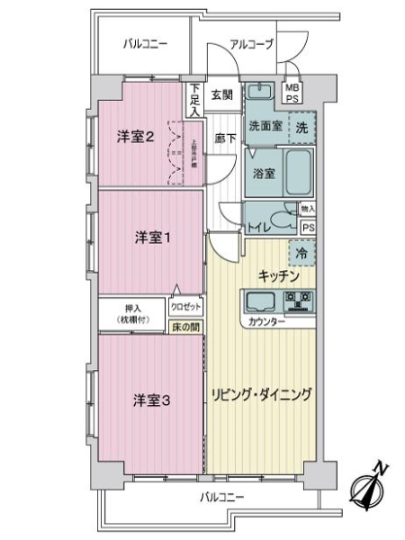中古マンション 東京都大田区仲池上２丁目 都営浅草線西馬込駅 5,480万円
