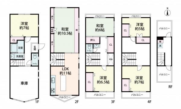 中古戸建 大阪市福島区吉野３丁目 大阪メトロ千日前線玉川駅 7,980万円