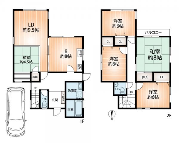 中古戸建 神戸市北区小倉台６丁目 神戸電鉄有馬線山の街駅 2,030万円