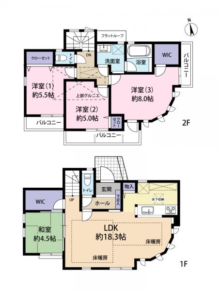 中古戸建 小平市小川町１丁目 西武国分寺線鷹の台駅 4,380万円