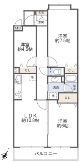 中古マンション 川口市北原台１丁目 JR武蔵野線東川口駅 2,050万円