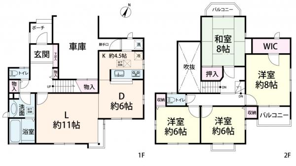 中古戸建 川辺郡猪名川町白金１丁目 能勢電鉄日生中央駅 2,160万円