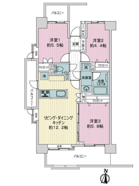 中古マンション 埼玉県川口市幸町３丁目 JR京浜東北線川口駅 4,998万円