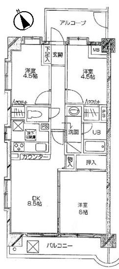 中古マンション 武蔵村山市本町１丁目 多摩モノレール上北台駅 1,398万円