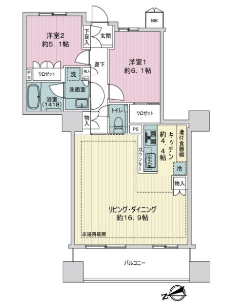 中古マンション 東京都調布市小島町１丁目 京王競馬場線調布駅 9,980万円