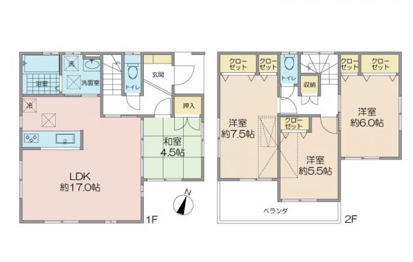 中古戸建 さいたま市岩槻区本丸1丁目 東武野田線岩槻駅 2,480万円