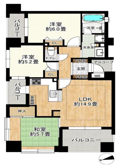 中古マンション 神戸市中央区布引町２丁目 神戸市営地下鉄西神山手線新神戸駅 4,580万円