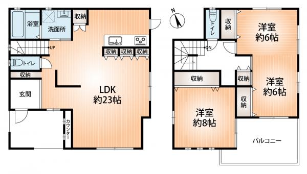 中古戸建 神戸市北区藤原台中町７丁目 神戸電鉄三田線五社駅 3,680万円