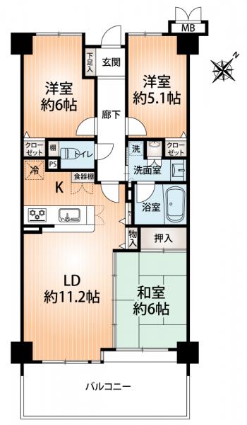 中古マンション 神戸市須磨区離宮前町１丁目 山陽電鉄本線月見山駅 2,520万円