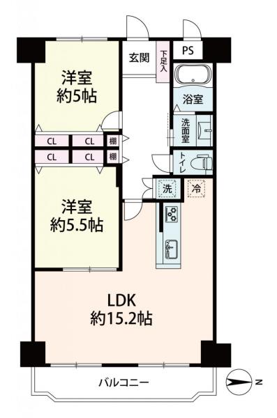 天神橋ホワイトハイツ 間取り図