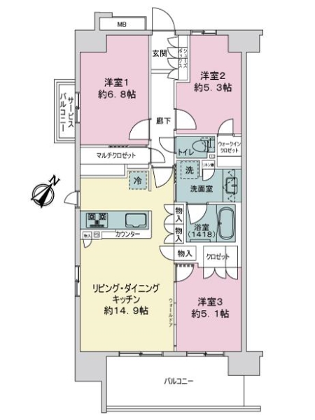 中古マンション 東京都葛飾区東新小岩２丁目 JR中央・総武線新小岩駅 6,380万円