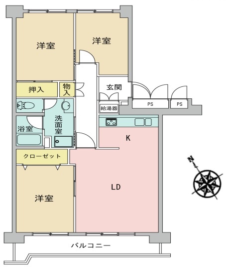 中古マンション 昭島市つつじが丘２丁目 JR青梅線昭島駅 2,290万円