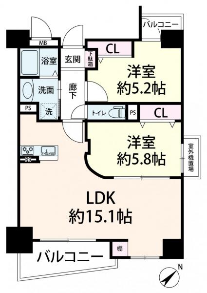 中古マンション 大阪市福島区福島４丁目 JR東西線新福島駅 4,598万円