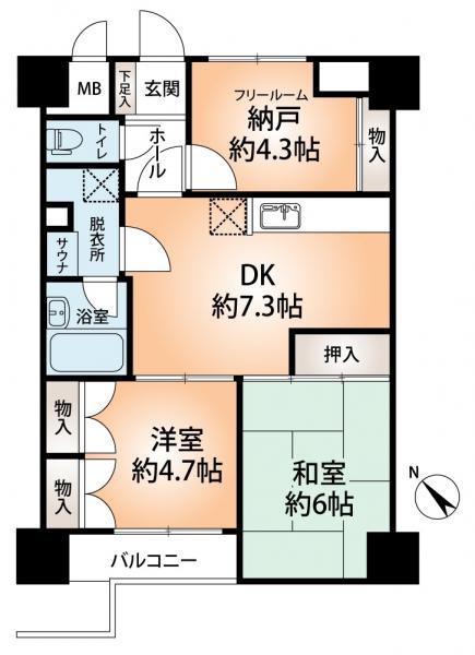 中古マンション 神戸市兵庫区荒田町１丁目 神戸市営地下鉄西神山手線湊川公園駅 1,480万円