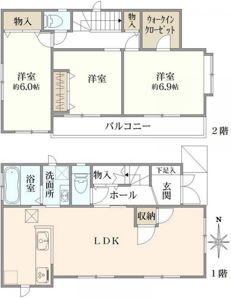 中古戸建 東京都国立市西２丁目 JR中央本線国立駅 5,580万円