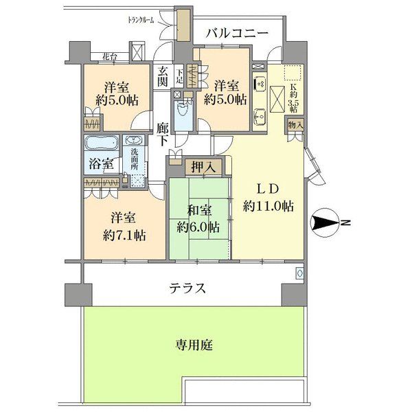 中古マンション 東京都三鷹市下連雀５丁目 JR中央本線吉祥寺駅 7,250万円