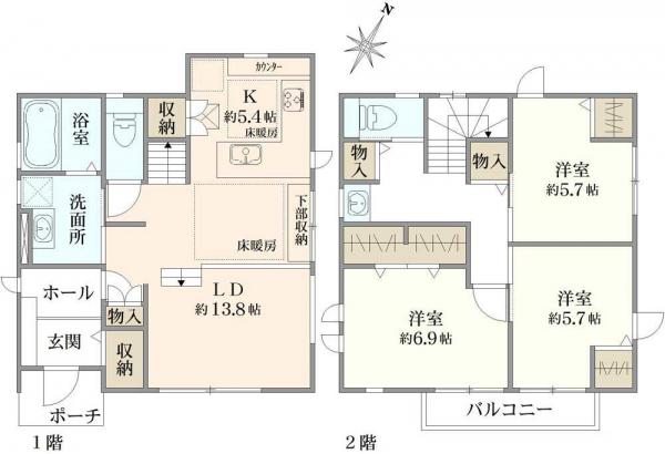 中古戸建 東京都国分寺市光町１丁目 JR中央本線国立駅 8,280万円