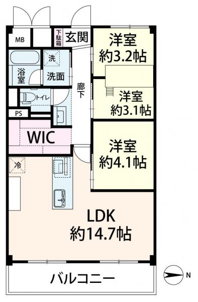 中古マンション 大阪市福島区玉川２丁目 京阪中之島線中之島駅 4,680万円