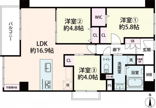 中古マンション 大阪市北区天神橋２丁目 大阪メトロ谷町線南森町駅 5,399万円