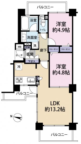 中古マンション 世田谷区千歳台４丁目 京王線八幡山駅 5,790万円