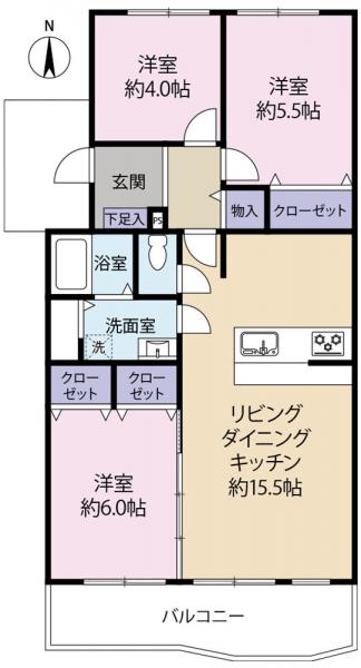 中古マンション 千葉市稲毛区園生町 JR総武本線稲毛駅 1,680万円