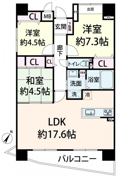 中古マンション 大阪府大阪市西淀川区野里１丁目7－3 阪神本線姫島駅 3,680万円
